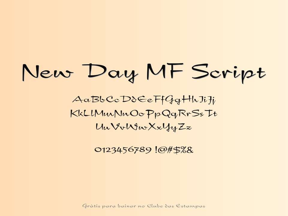 Fonte New Day Mf Script Grátis Para Baixar