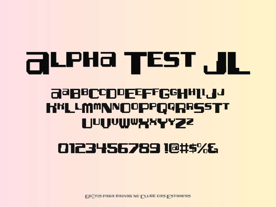 Fonte Alpha Test Jl Grátis Para Baixar