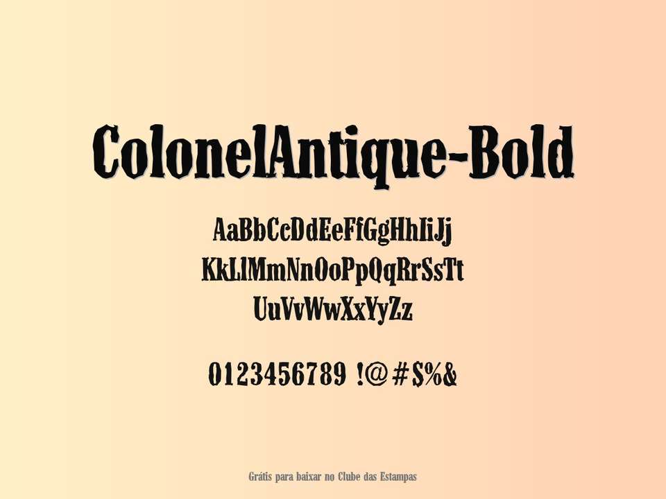 Fonte Colonelantique Bold Grátis Para Baixar