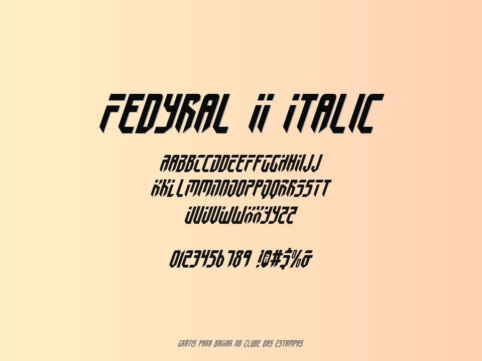 Fonte Fedyral Ii Italic Grátis Para Baixar