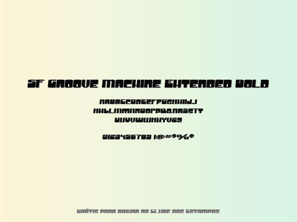 Fonte Sf Groove Machine Extended Bold Grátis Para Baixar
