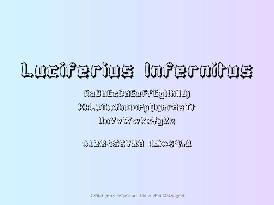 Fonte Luciferius Infernitus Grátis Para Baixar
