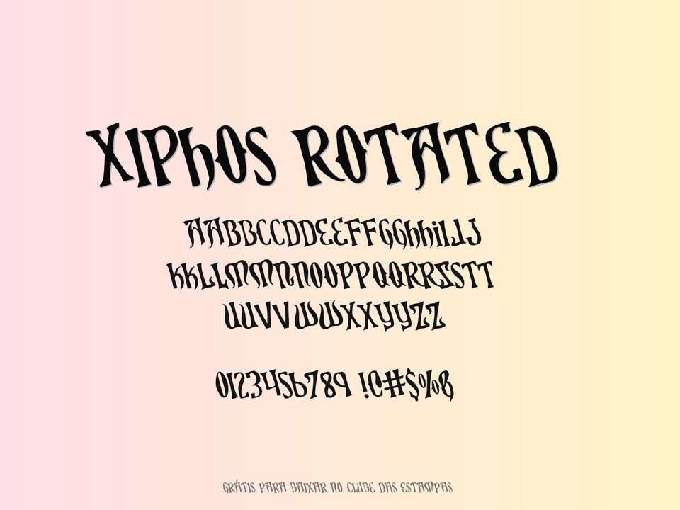 Fonte Xiphos Rotated Grátis Para Baixar