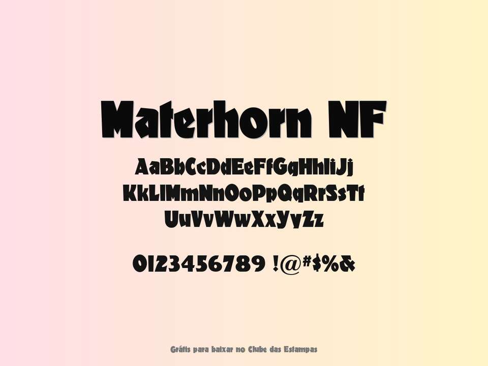 Fonte Materhorn Nf Grátis Para Baixar