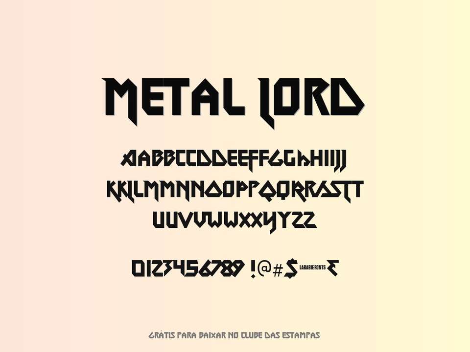 Fonte Metal Lord Grátis Para Baixar