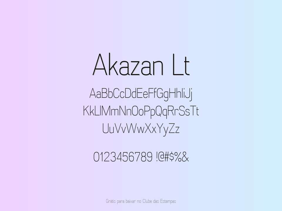 Fonte Akazan Lt Grátis Para Baixar