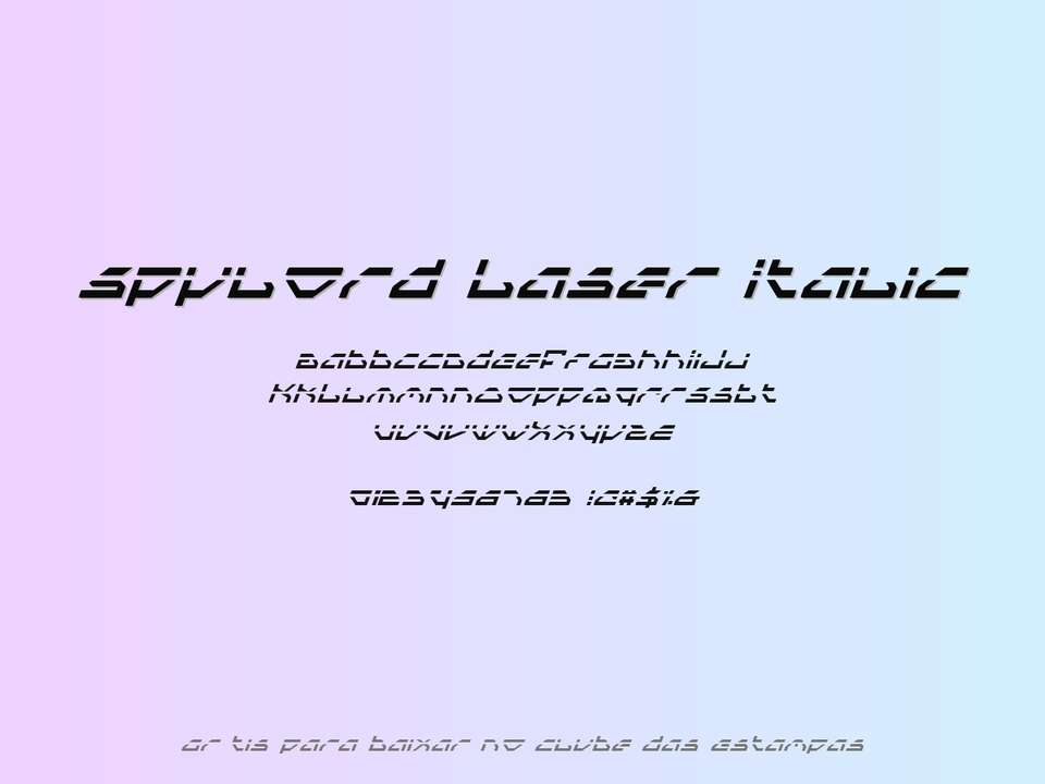 Fonte Spylord Laser Italic Grátis Para Baixar