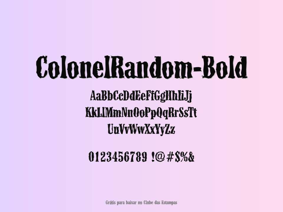 Fonte Colonelrandom Bold Grátis Para Baixar