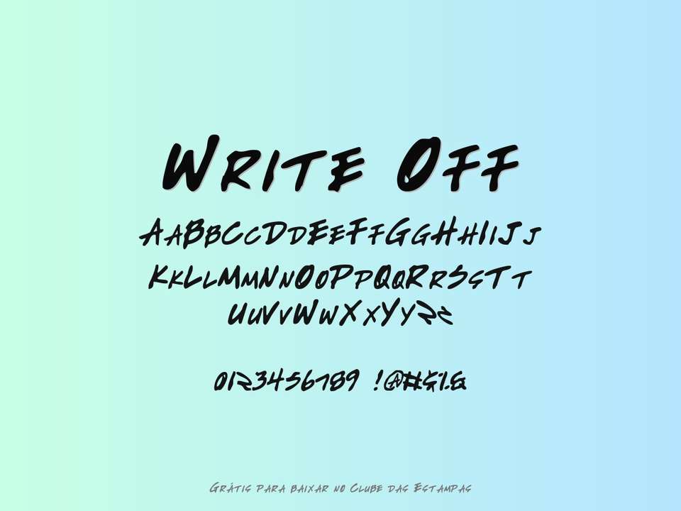 Fonte Write Off Grátis Para Baixar