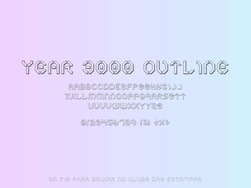 Fonte Year 3000 Outline Grátis Para Baixar