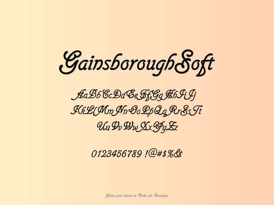 Fonte Gainsboroughsoft Grátis Para Baixar