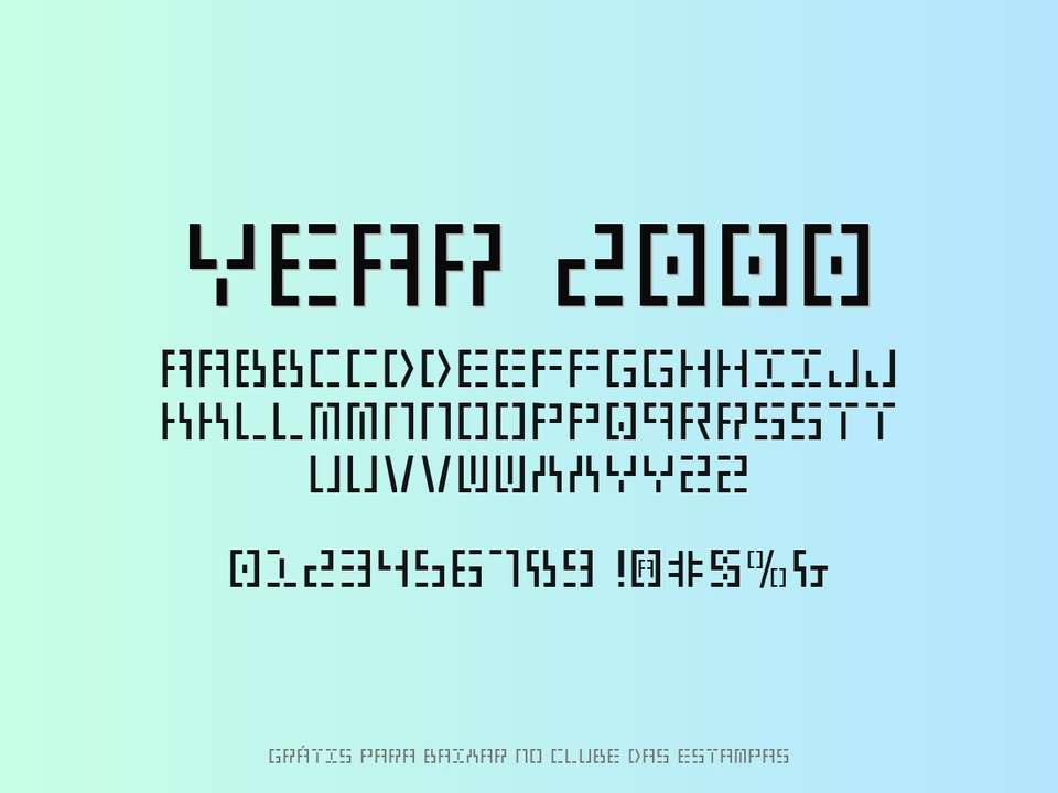 Fonte Year 2000 Grátis Para Baixar