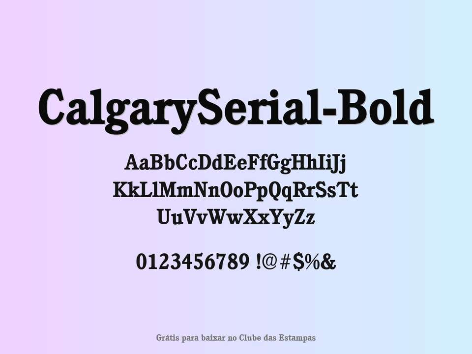 Fonte Calgaryserial Bold Grátis Para Baixar