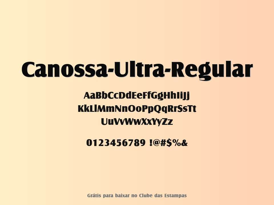 Fonte Canossa Ultra Regular Grátis Para Baixar