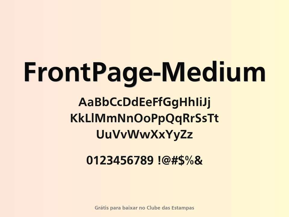Fonte Frontpage Medium Grátis Para Baixar
