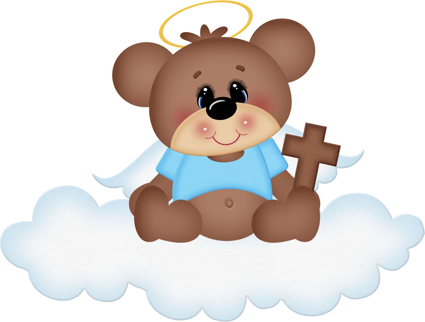 Ursinho De Pelúcia Com Halo Religião Png Grátis Para Baixar
