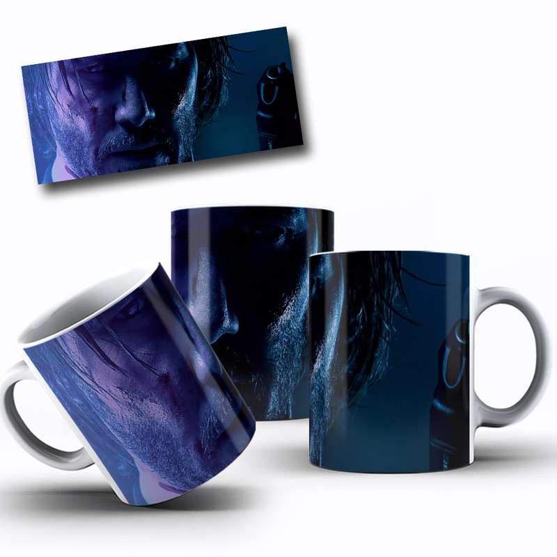 Arte Para Caneca John Wick Personagem Filme Ação 3