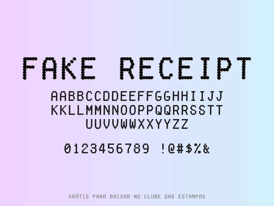 Fonte Fake Receipt Grátis Para Baixar