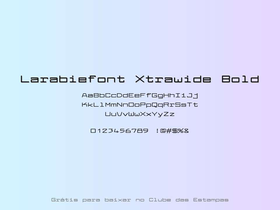 Fonte Larabiefont Xtrawide Bold Grátis Para Baixar