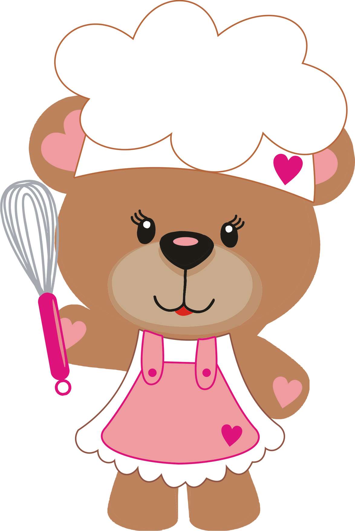 Ursinho Cozinheiro Com Batedor Culinária Png Grátis Para Baixar