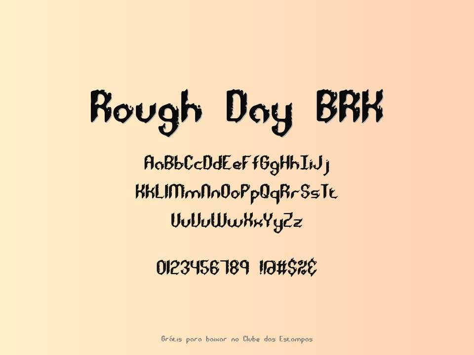 Fonte Rough Day Brk Grátis Para Baixar