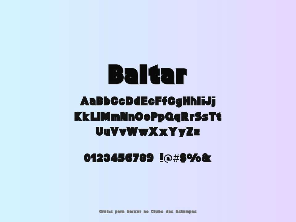 Fonte Baltar Grátis Para Baixar