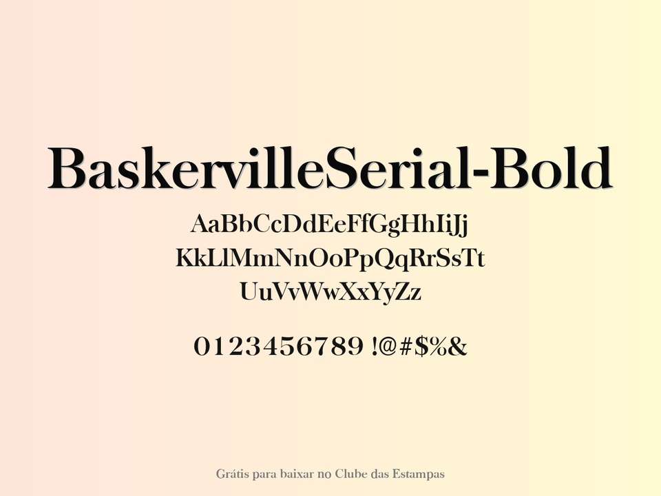 Fonte Baskervilleserial Bold Grátis Para Baixar