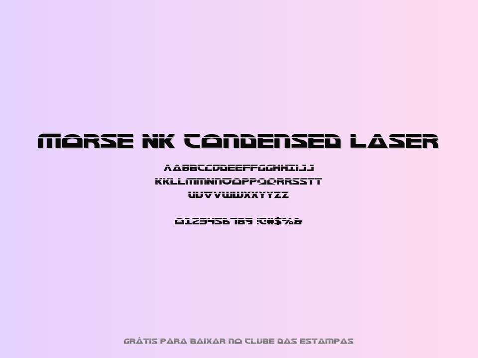 Fonte Morse Nk Condensed Laser Grátis Para Baixar