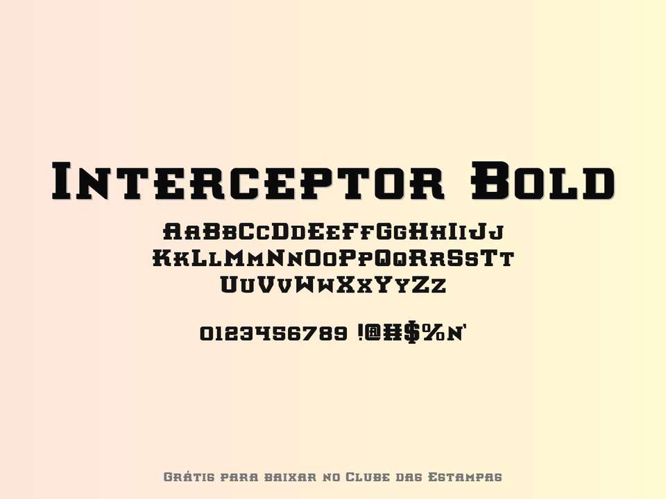 Fonte Interceptor Bold Grátis Para Baixar