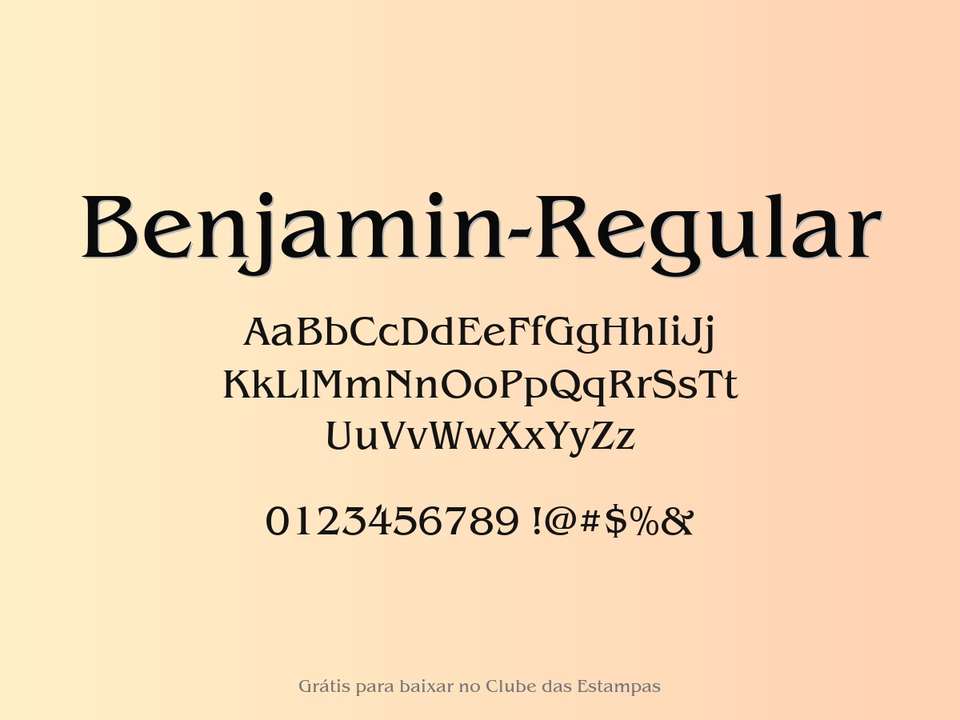 Fonte Benjamin Regular Grátis Para Baixar