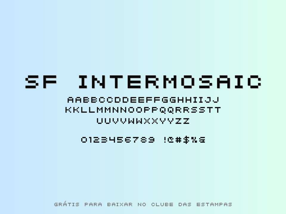 Fonte Sf Intermosaic Grátis Para Baixar