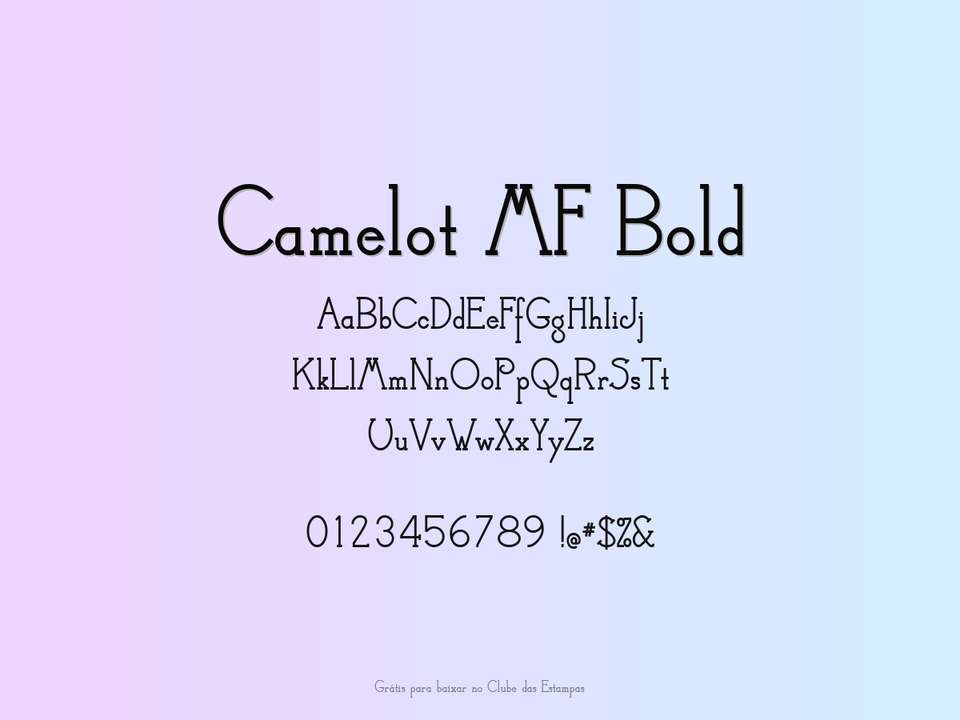 Fonte Camelot Mf Bold Grátis Para Baixar