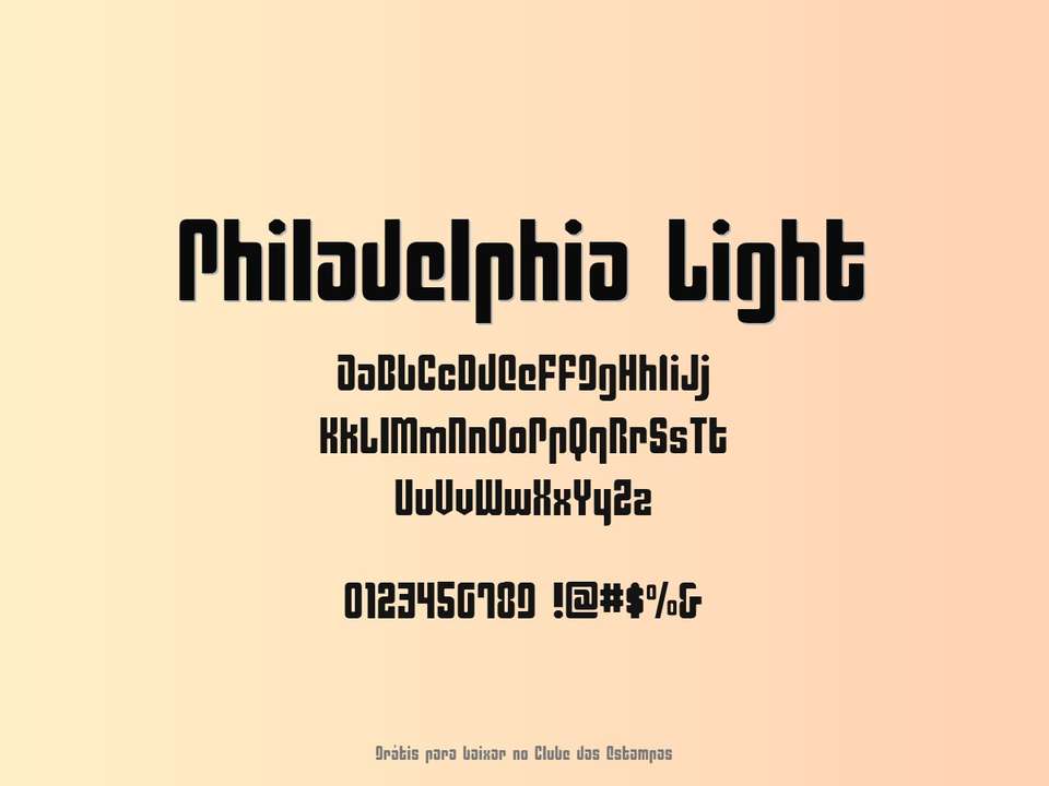 Fonte Philadelphia Light Grátis Para Baixar