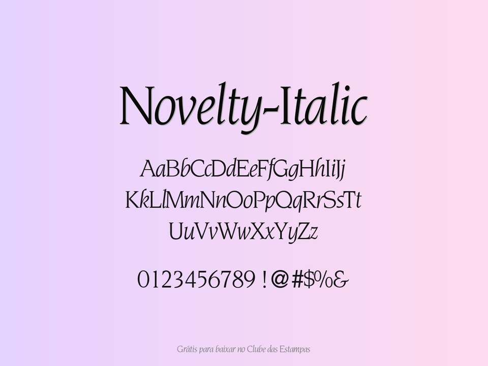 Fonte Novelty Italic Grátis Para Baixar