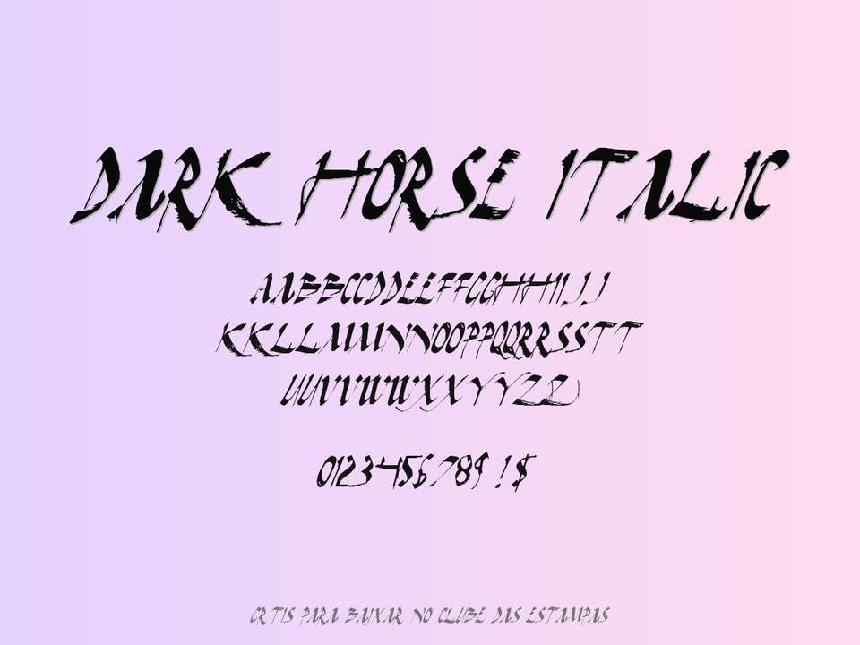 Fonte Dark Horse Italic Grátis Para Baixar