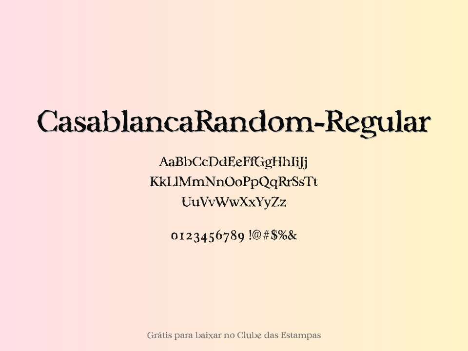 Fonte Casablancarandom Regular Grátis Para Baixar