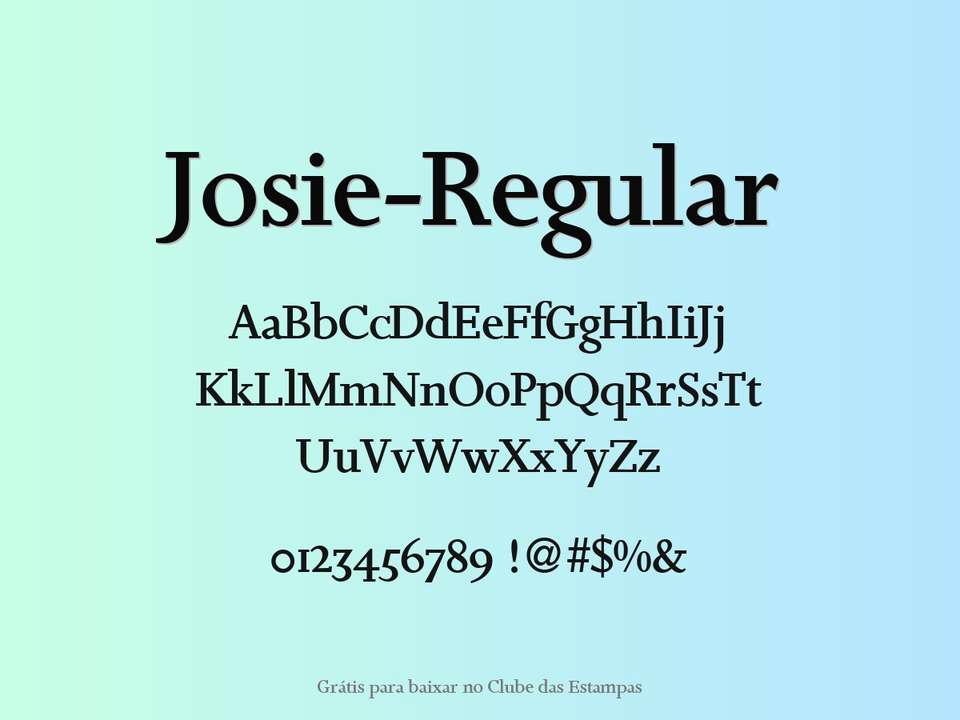 Fonte Josie Regular Grátis Para Baixar