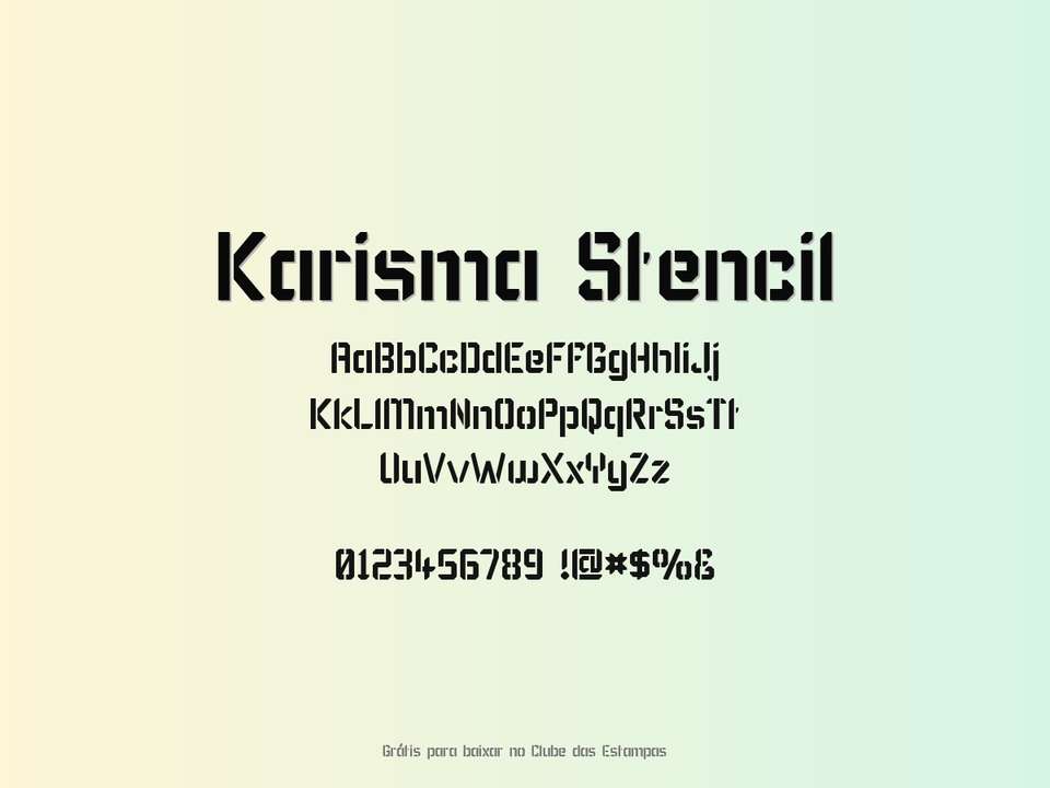 Fonte Karisma Stencil Grátis Para Baixar