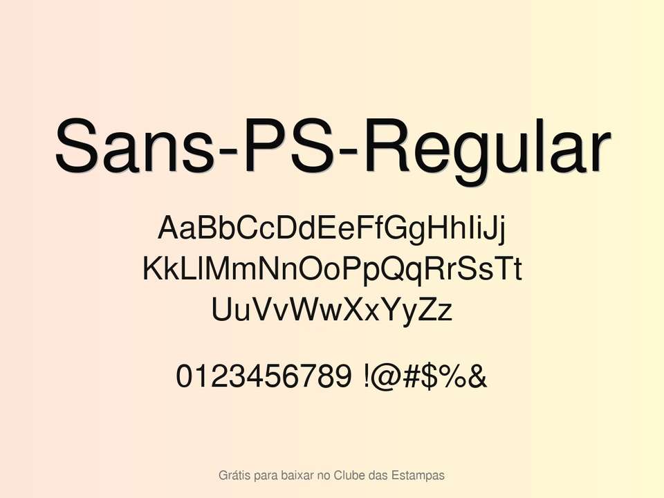Fonte Sans Ps Regular Grátis Para Baixar