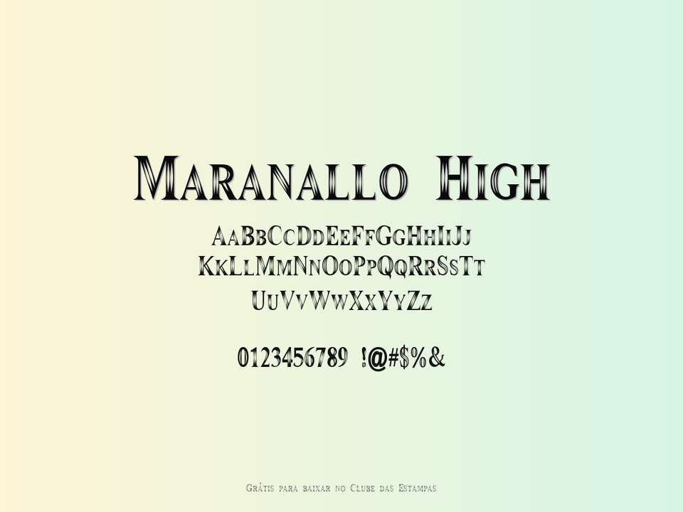 Fonte Maranallo High Grátis Para Baixar