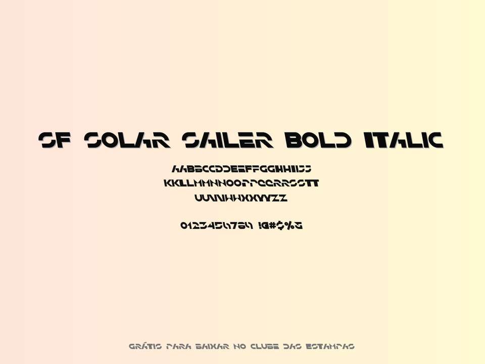 Fonte Sf Solar Sailer Bold Italic Grátis Para Baixar