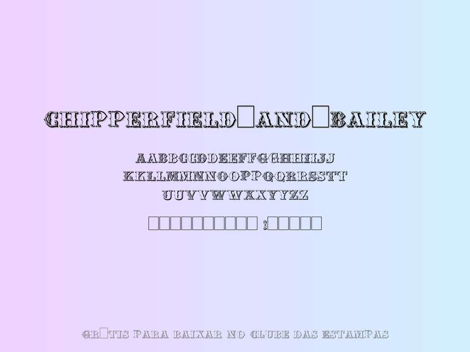 Fonte Chipperfield And Bailey Grátis Para Baixar