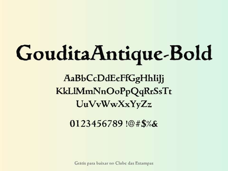Fonte Gouditaantique Bold Grátis Para Baixar