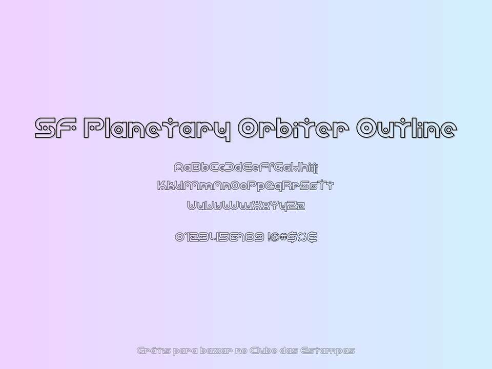 Fonte Sf Planetary Orbiter Outline Grátis Para Baixar