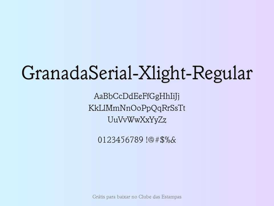 Fonte Granadaserial Xlight Regular Grátis Para Baixar