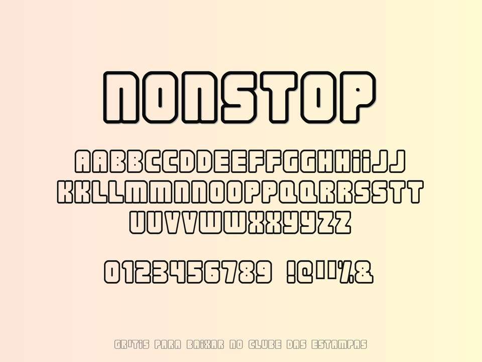 Fonte Nonstop Grátis Para Baixar