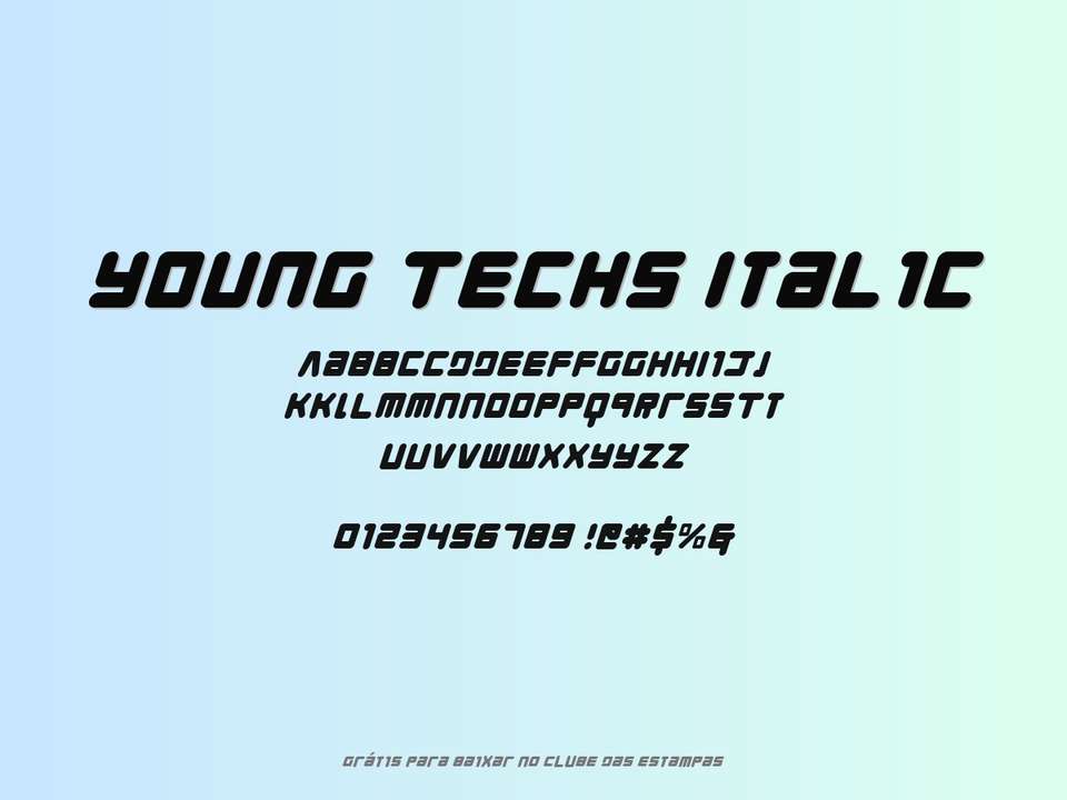 Fonte Young Techs Italic Grátis Para Baixar