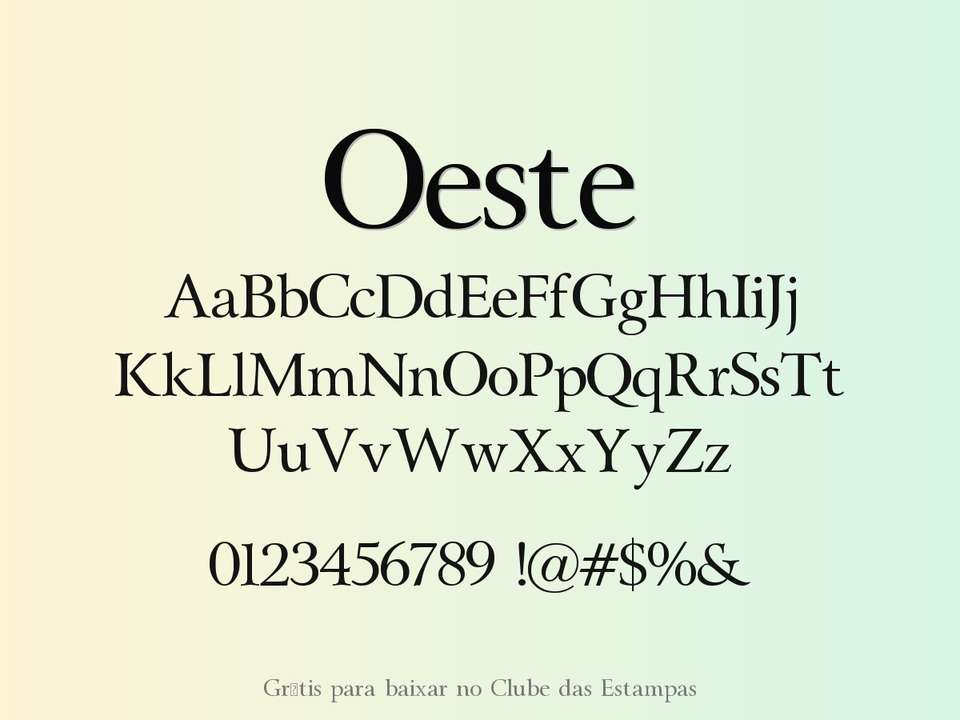 Fonte Oeste Grátis Para Baixar
