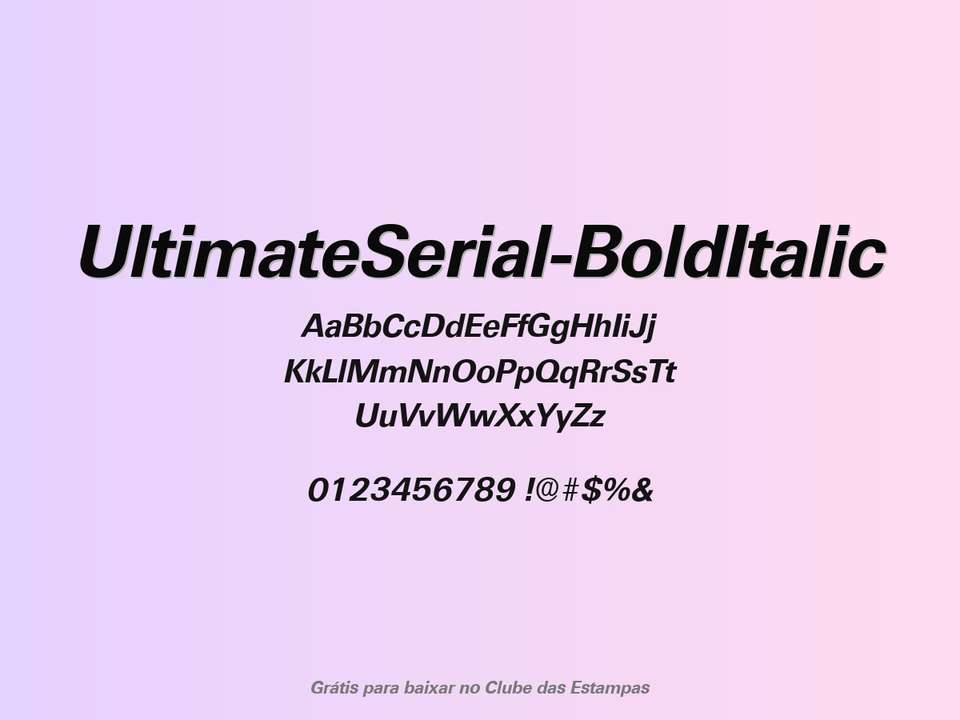 Fonte Ultimateserial Bolditalic Grátis Para Baixar