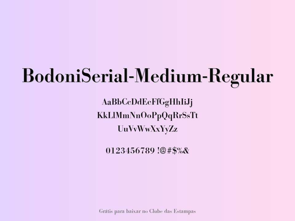 Fonte Bodoniserial Medium Regular Grátis Para Baixar